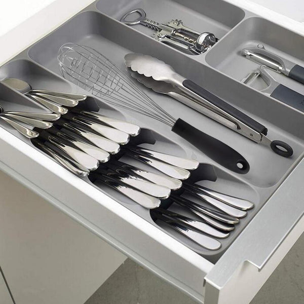 Kitchen Drawer Organizer Tray Spoon Cutlery Separation Finishing Storage Box Cutlery Kitchen Storage Organization 8 Compartments